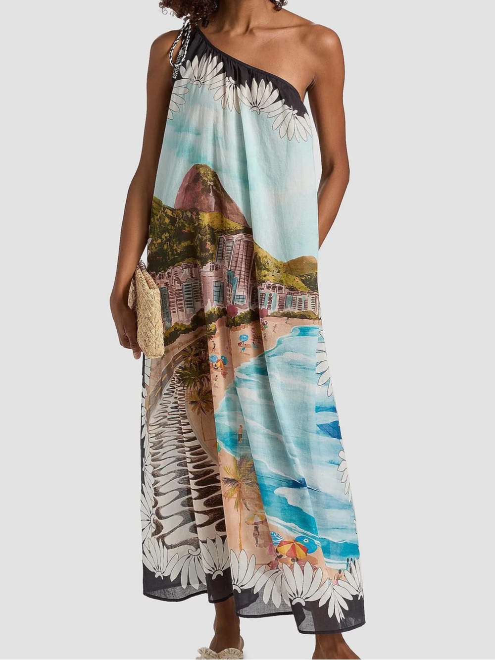 FARM RIO COPACABANA BEACH MULTICOLORED MAXI DRESS - S